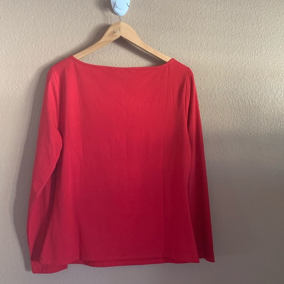 New York and Company Long Sleeve Red Top Size Large NWT - Picture 6 of 7